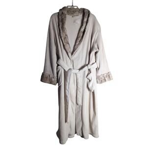 Carole Hochman faux fur trimmed plush bathrobe size XL